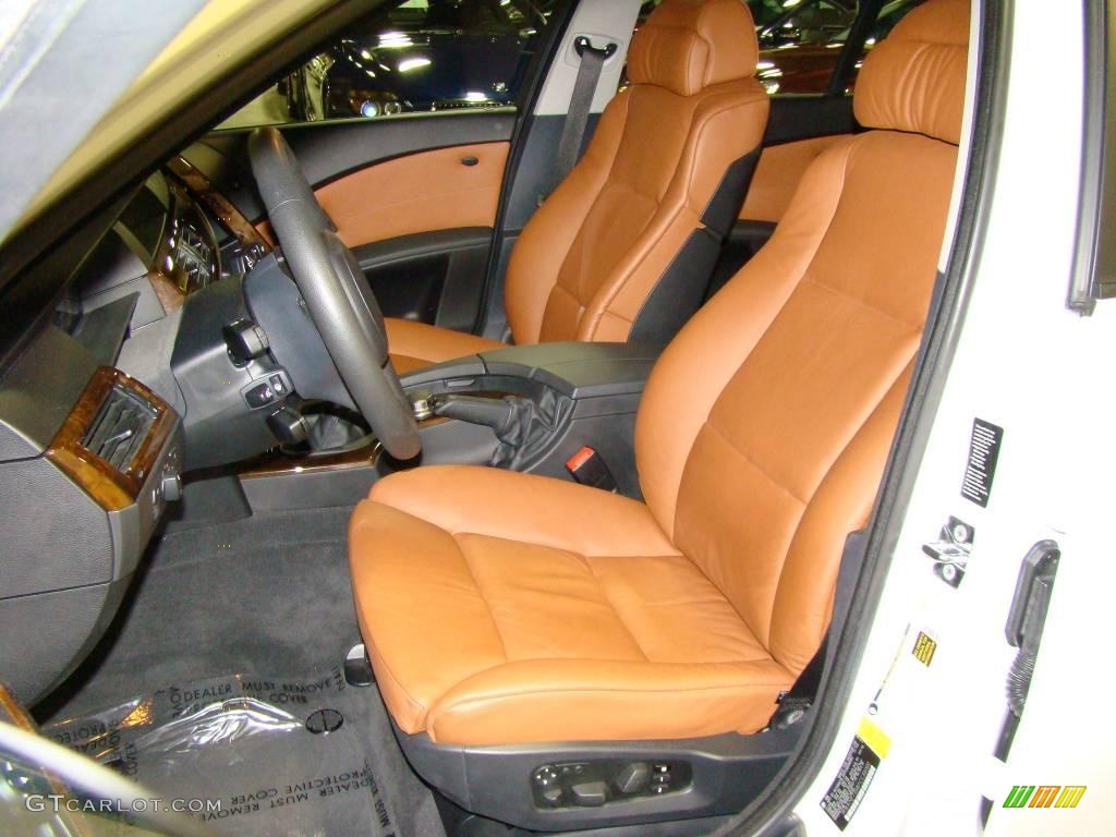 2007 5 Series 530xi Sedan - Alpine White / Auburn Dakota Leather photo #8