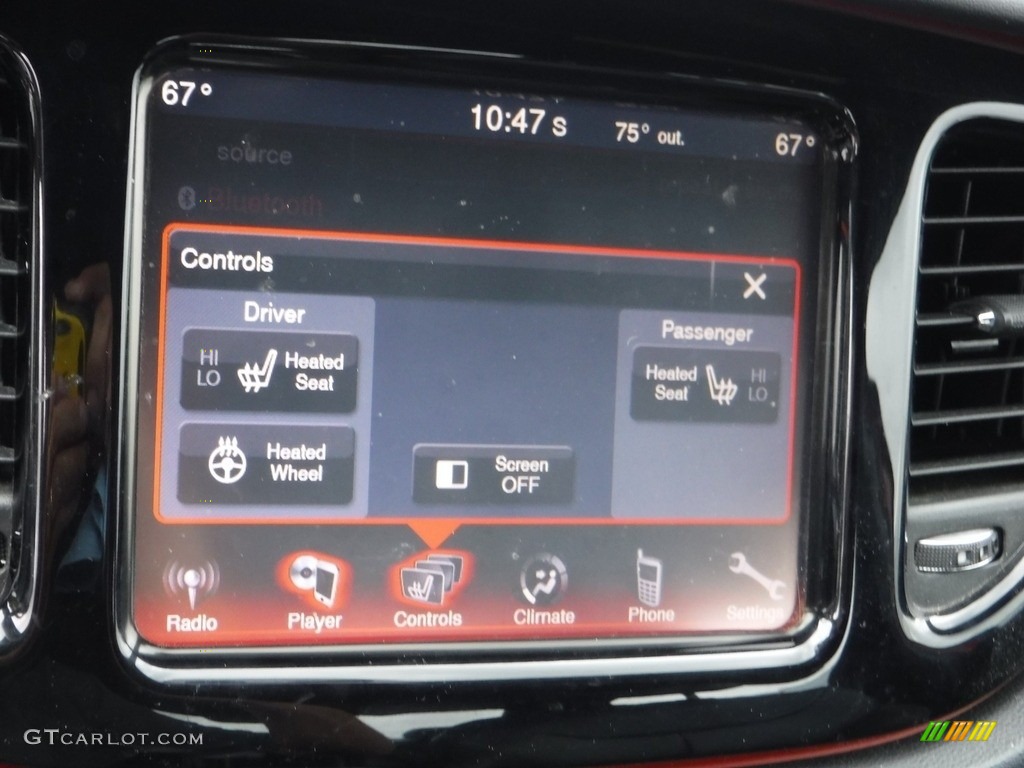 2015 Dart GT - Vitamin C / Black/Ruby Red Accent Stitching photo #6