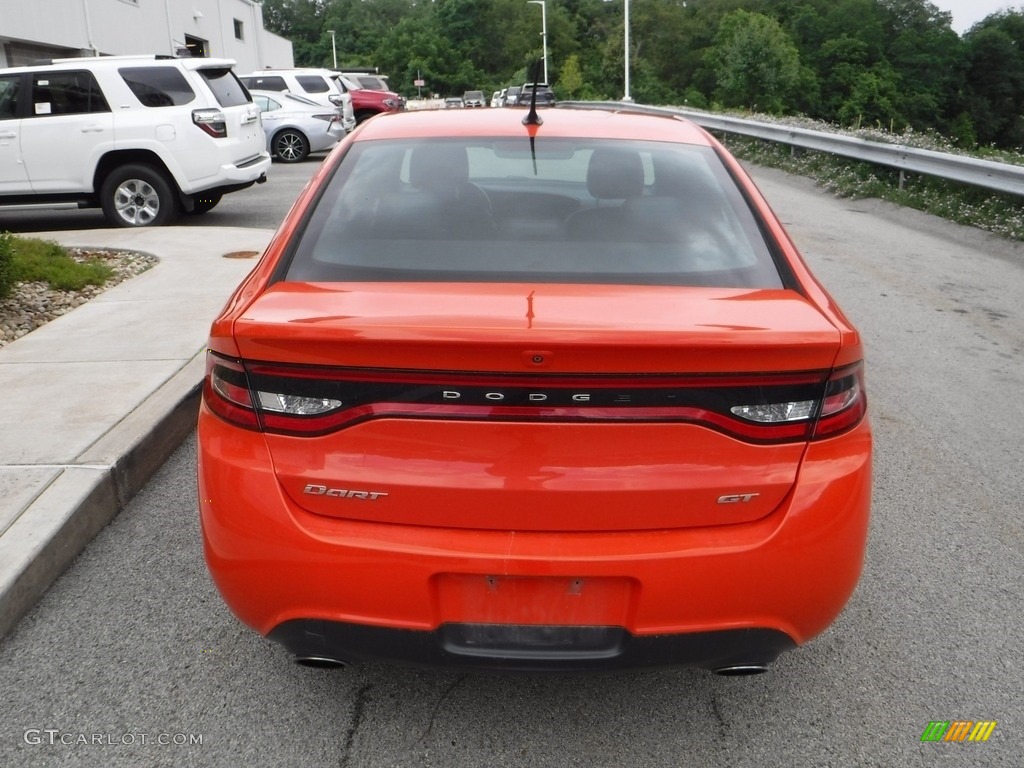 2015 Dart GT - Vitamin C / Black/Ruby Red Accent Stitching photo #15