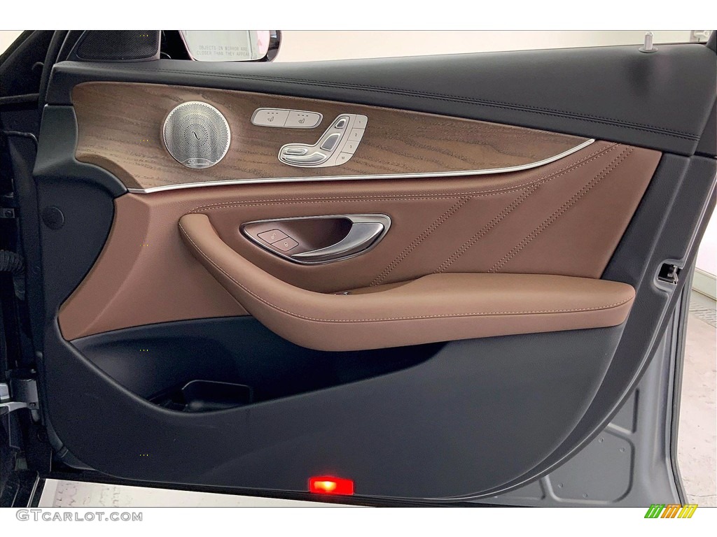 2019 Mercedes-Benz E AMG 63 S 4Matic Sedan Nut Brown/Black Door Panel Photo #142377718