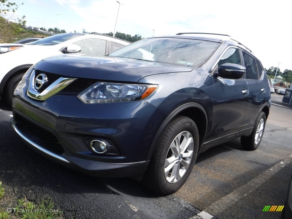 2015 Rogue SV AWD - Arctic Blue Metallic / Charcoal photo #2