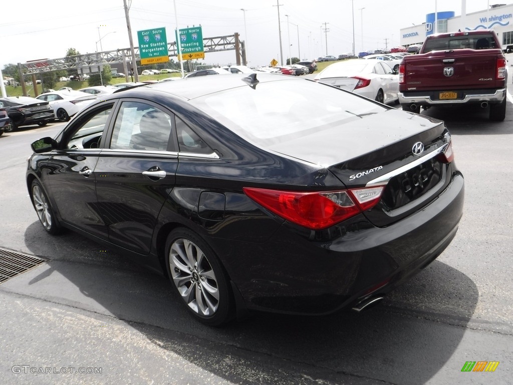 2012 Sonata SE 2.0T - Midnight Black / Gray photo #8