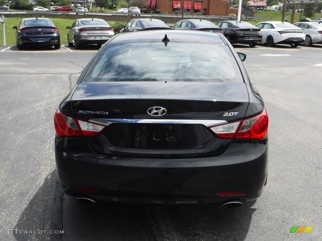 2012 Sonata SE 2.0T - Midnight Black / Gray photo #9