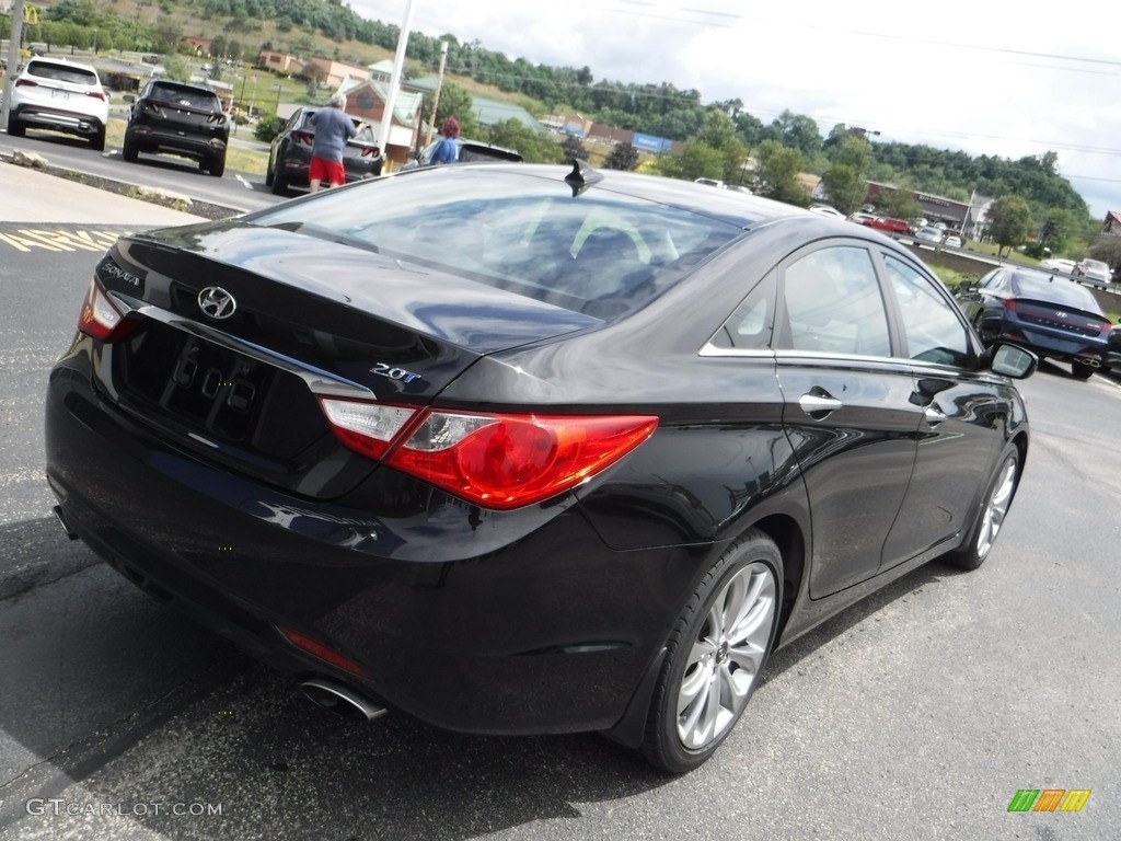 2012 Sonata SE 2.0T - Midnight Black / Gray photo #10