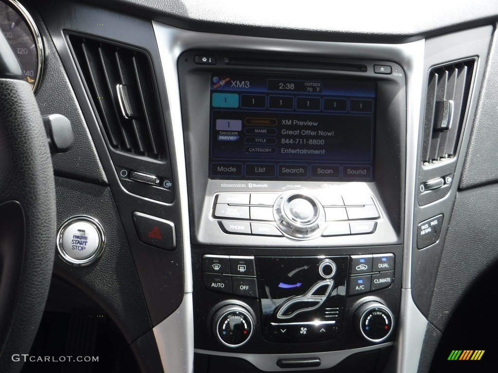 2012 Sonata SE 2.0T - Midnight Black / Gray photo #19