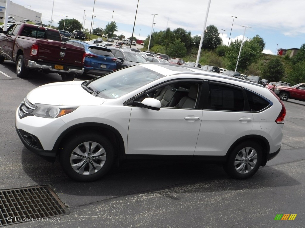 2012 CR-V EX-L 4WD - White Diamond Pearl / Beige photo #6