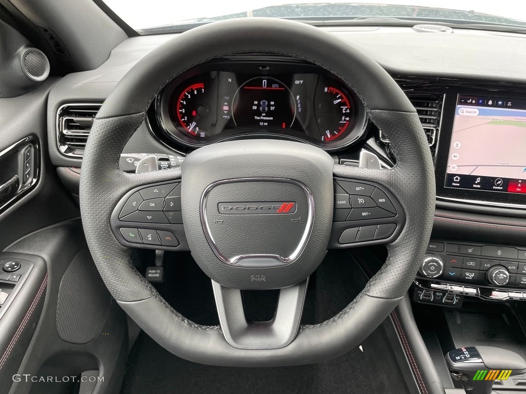 2021 Dodge Durango R/T AWD Black Steering Wheel Photo #142382523