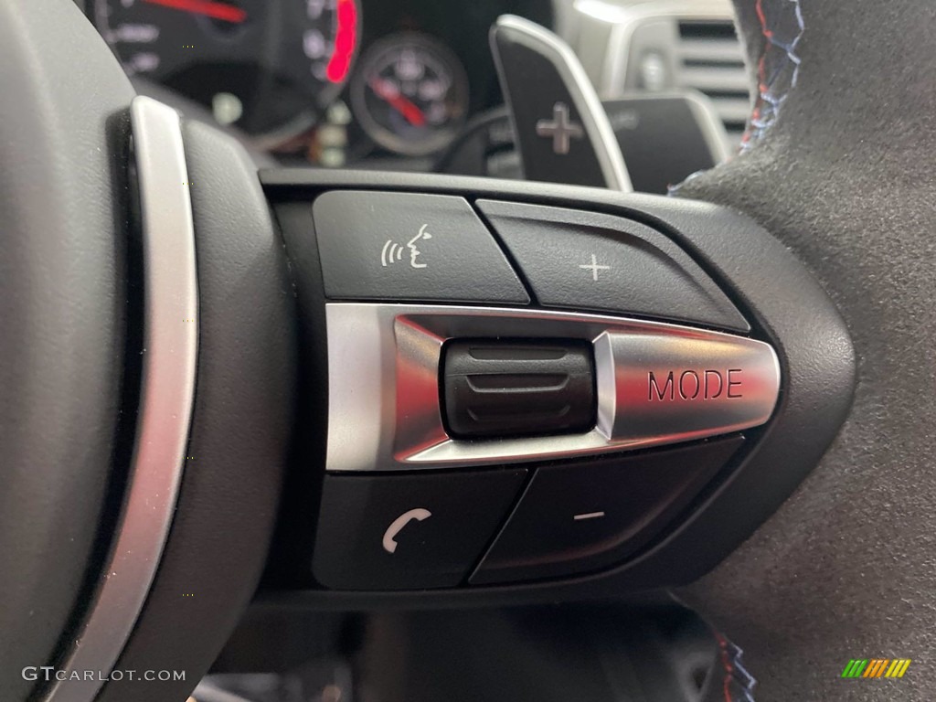 2018 BMW M3 Sedan Black Steering Wheel Photo #142385526