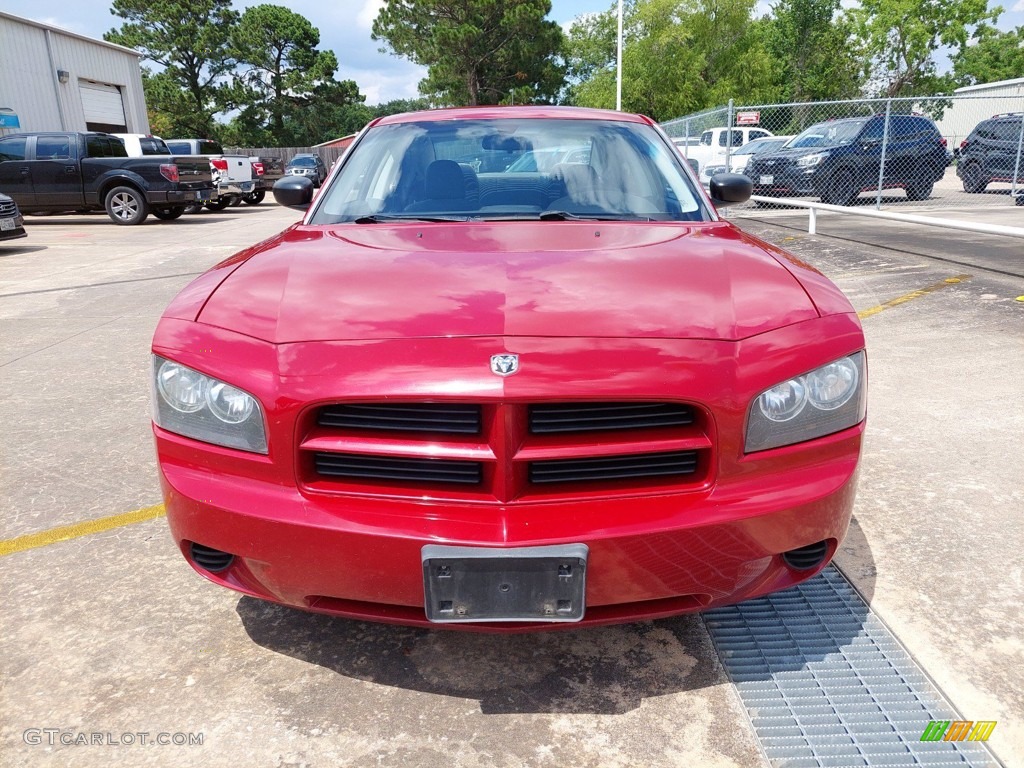 2008 Charger SE - Inferno Red Crystal Pearl / Dark/Light Slate Gray photo #2