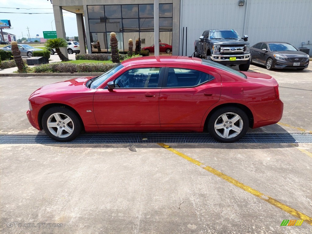 2008 Charger SE - Inferno Red Crystal Pearl / Dark/Light Slate Gray photo #4