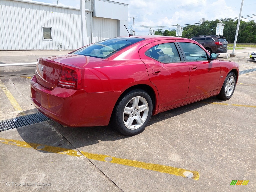 2008 Charger SE - Inferno Red Crystal Pearl / Dark/Light Slate Gray photo #7