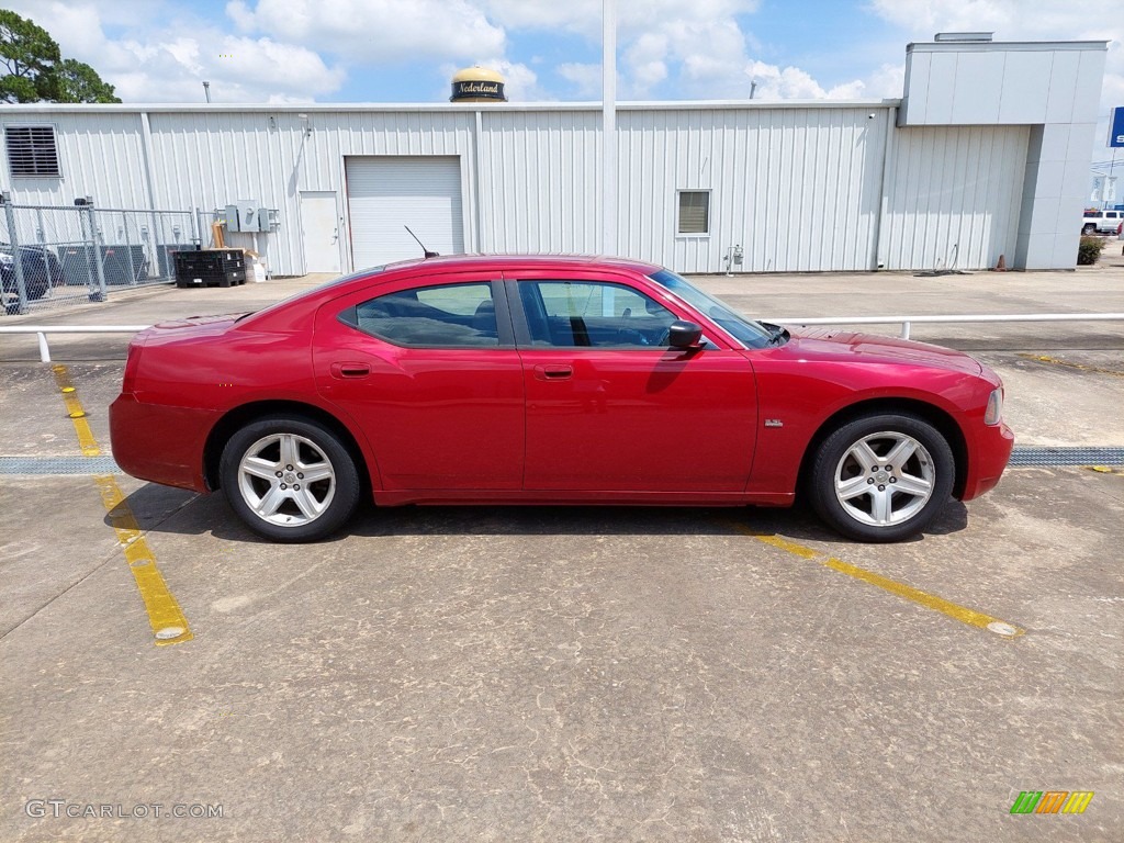 2008 Charger SE - Inferno Red Crystal Pearl / Dark/Light Slate Gray photo #8