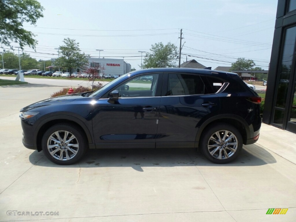 2021 CX-5 Grand Touring AWD - Deep Crystal Blue Mica / Parchment photo #6