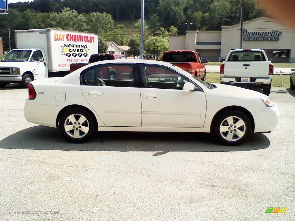 2006 Malibu LT V6 Sedan - White / Titanium Gray photo #3