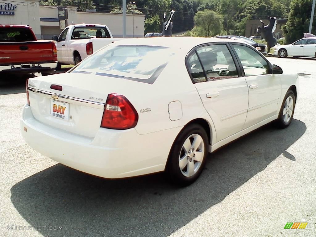 2006 Malibu LT V6 Sedan - White / Titanium Gray photo #4