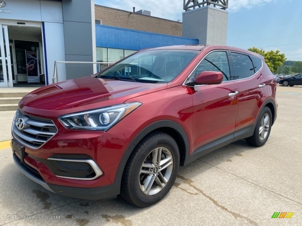 2017 Santa Fe Sport AWD - Serrano Red / Gray photo #1