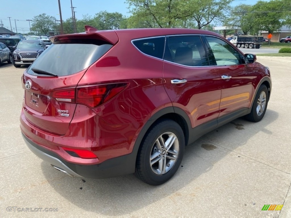 2017 Santa Fe Sport AWD - Serrano Red / Gray photo #2