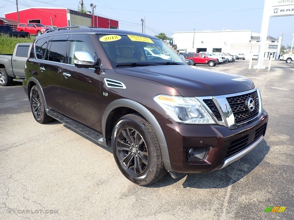 Forged Copper 2018 Nissan Armada Platinum 4x4 Exterior Photo #142392426