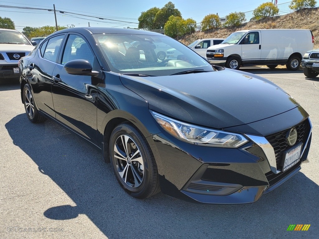 2021 Sentra SV - Super Black / Charcoal photo #1