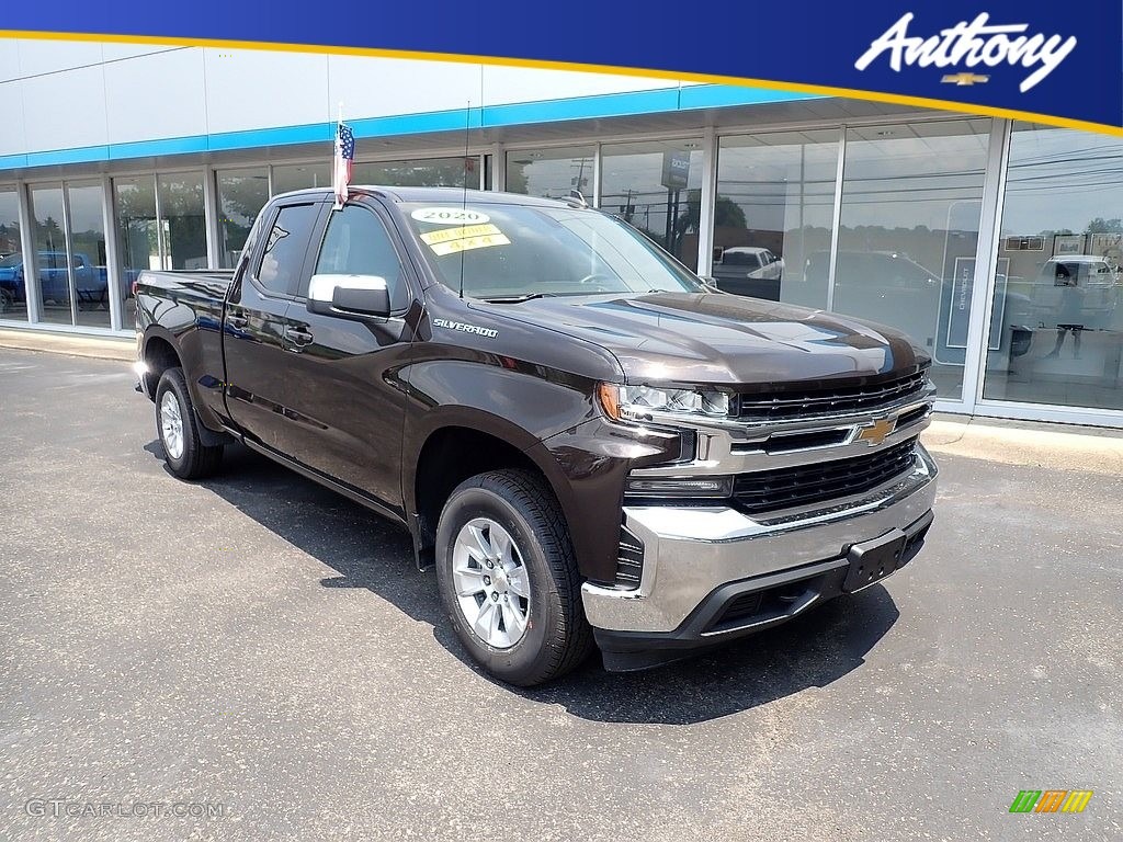 2020 Silverado 1500 LT Double Cab 4x4 - Havana Brown Metallic / Gideon/­Very Dark Atmosphere photo #1