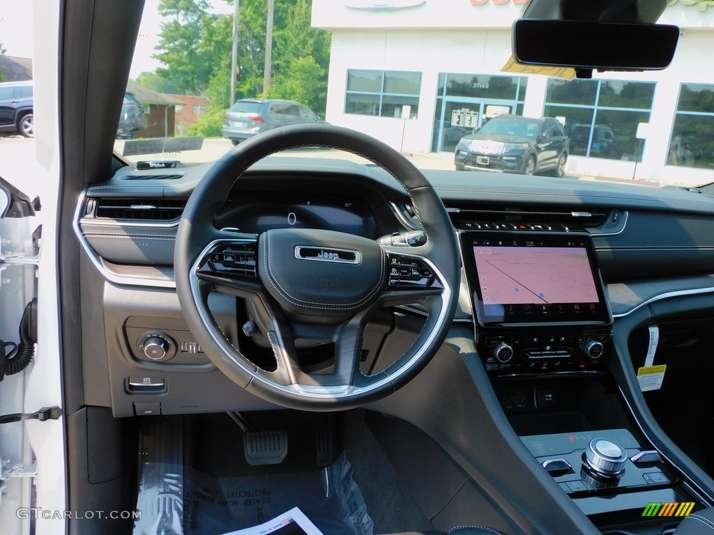 2021 Jeep Grand Cherokee L Overland 4x4 Black Dashboard Photo #142394991