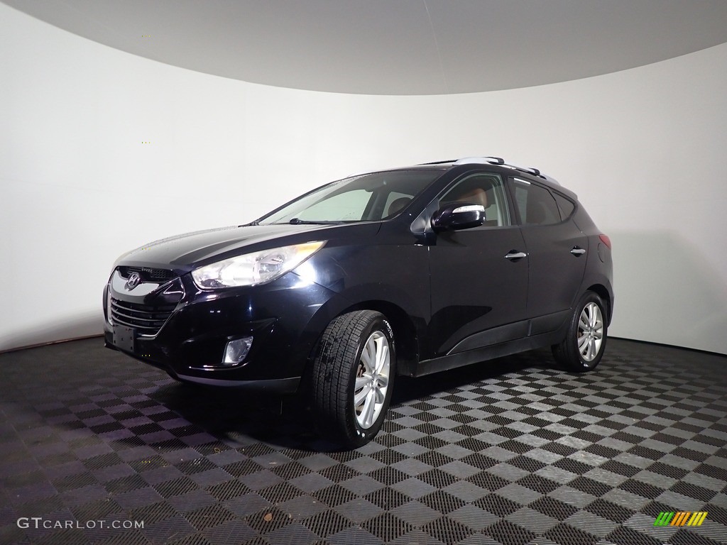 2012 Tucson Limited AWD - Ash Black / Black/Saddle photo #7