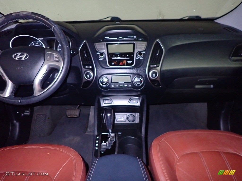 2012 Tucson Limited AWD - Ash Black / Black/Saddle photo #24
