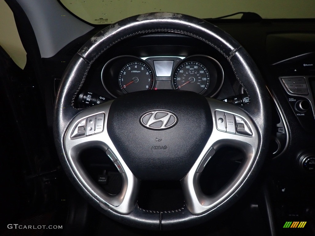 2012 Tucson Limited AWD - Ash Black / Black/Saddle photo #26