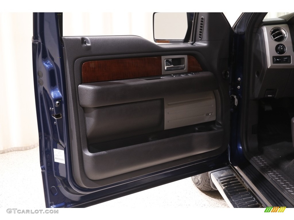 2010 F150 Lariat SuperCab 4x4 - Dark Blue Pearl Metallic / Black photo #4