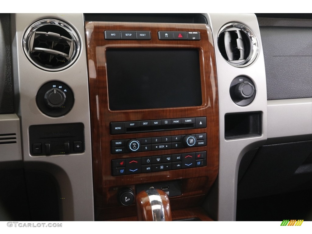 2010 F150 Lariat SuperCab 4x4 - Dark Blue Pearl Metallic / Black photo #9