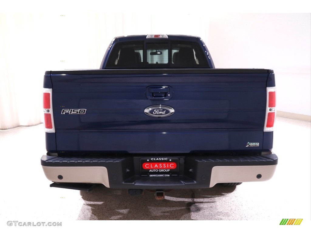 2010 F150 Lariat SuperCab 4x4 - Dark Blue Pearl Metallic / Black photo #21