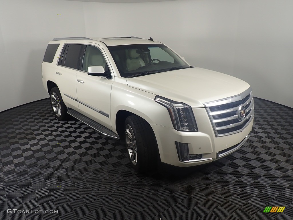 2015 Escalade Luxury 4WD - White Diamond Tricoat / Shale/Cocoa photo #7