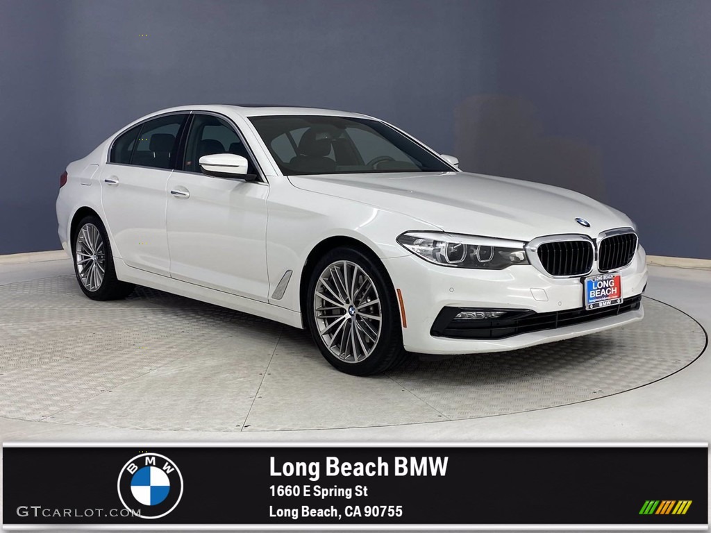 2018 5 Series 530i Sedan - Mineral White Metallic / Black photo #1