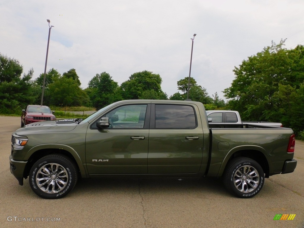 Olive Green Pearl 2021 Ram 1500 Laramie Crew Cab 4x4 Exterior Photo #142399083