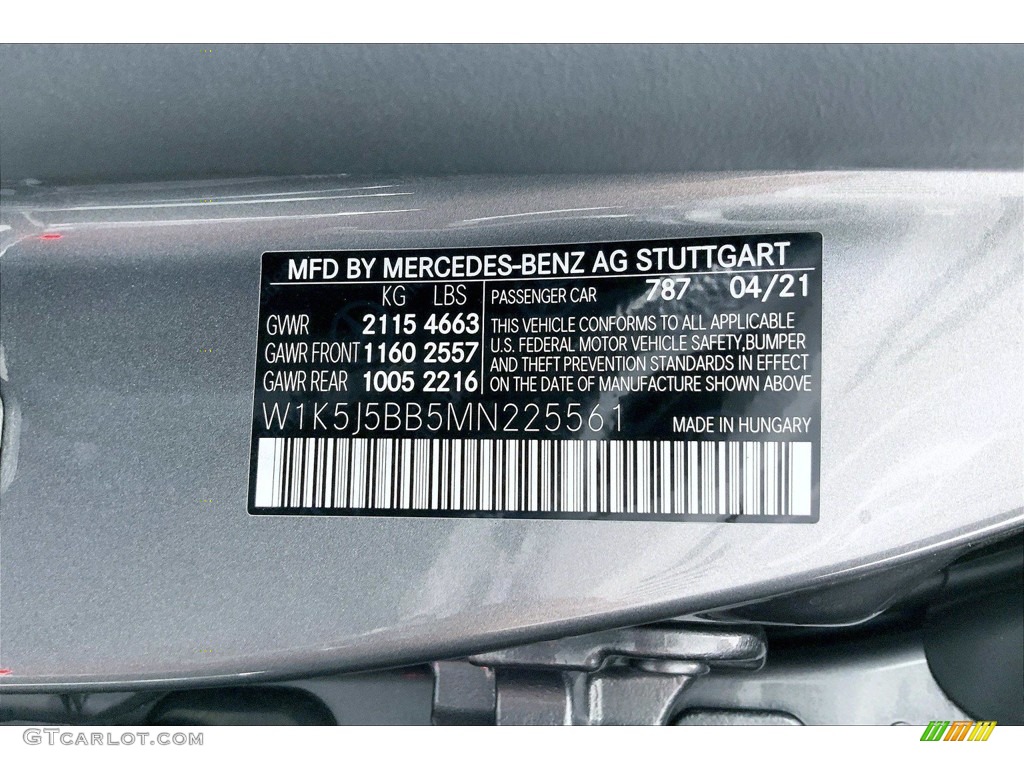 2021 CLA AMG 35 Coupe - Mountain Gray Metallic / Black Dinamica w/Red Stitching photo #11