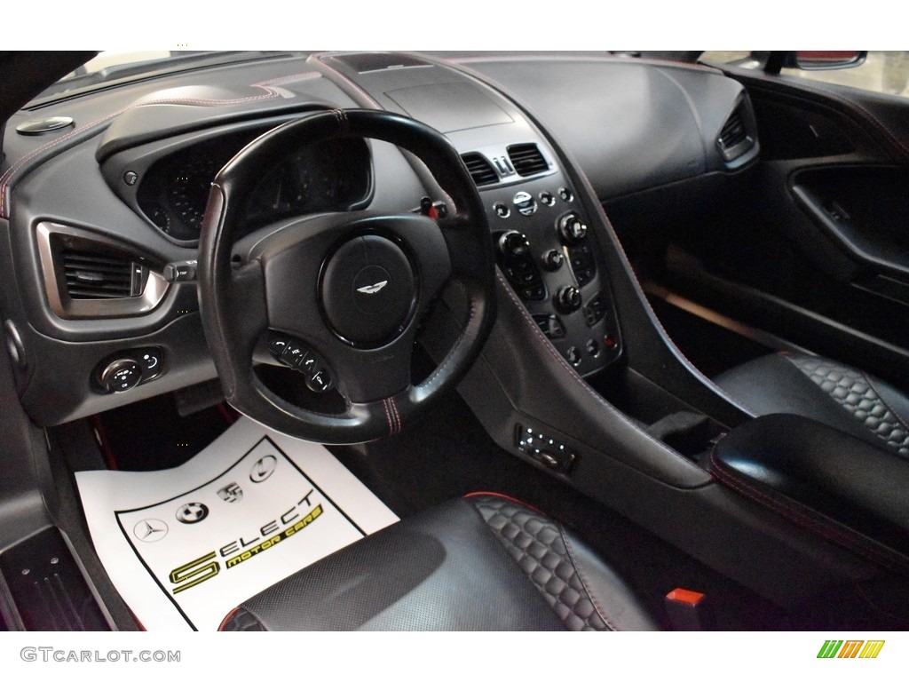 Obsidian Black Interior 2016 Aston Martin Vanquish Volante Carbon Edition Photo #142399518