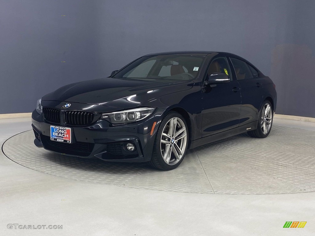 2018 4 Series 440i Gran Coupe - Carbon Black Metallic / Cognac photo #3