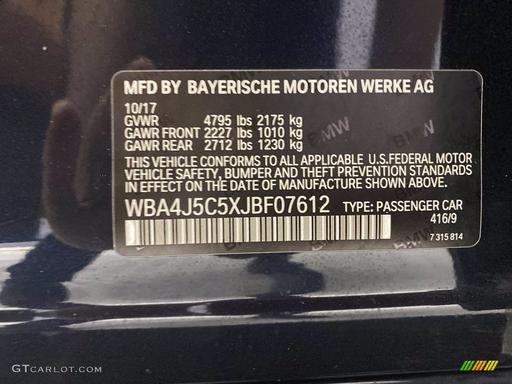 2018 4 Series 440i Gran Coupe - Carbon Black Metallic / Cognac photo #37