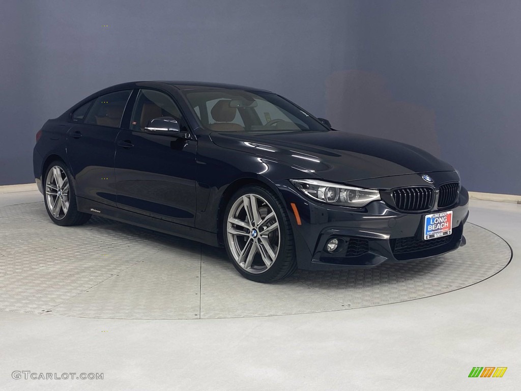 2018 4 Series 440i Gran Coupe - Carbon Black Metallic / Cognac photo #38