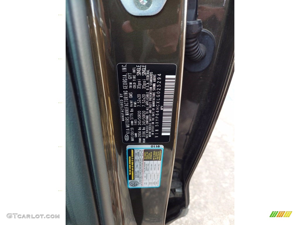 2020 Kia Telluride S Color Code Photos