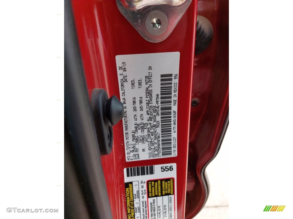 2019 Tacoma TRD Off-Road Double Cab 4x4 - Barcelona Red Metallic / Black photo #30