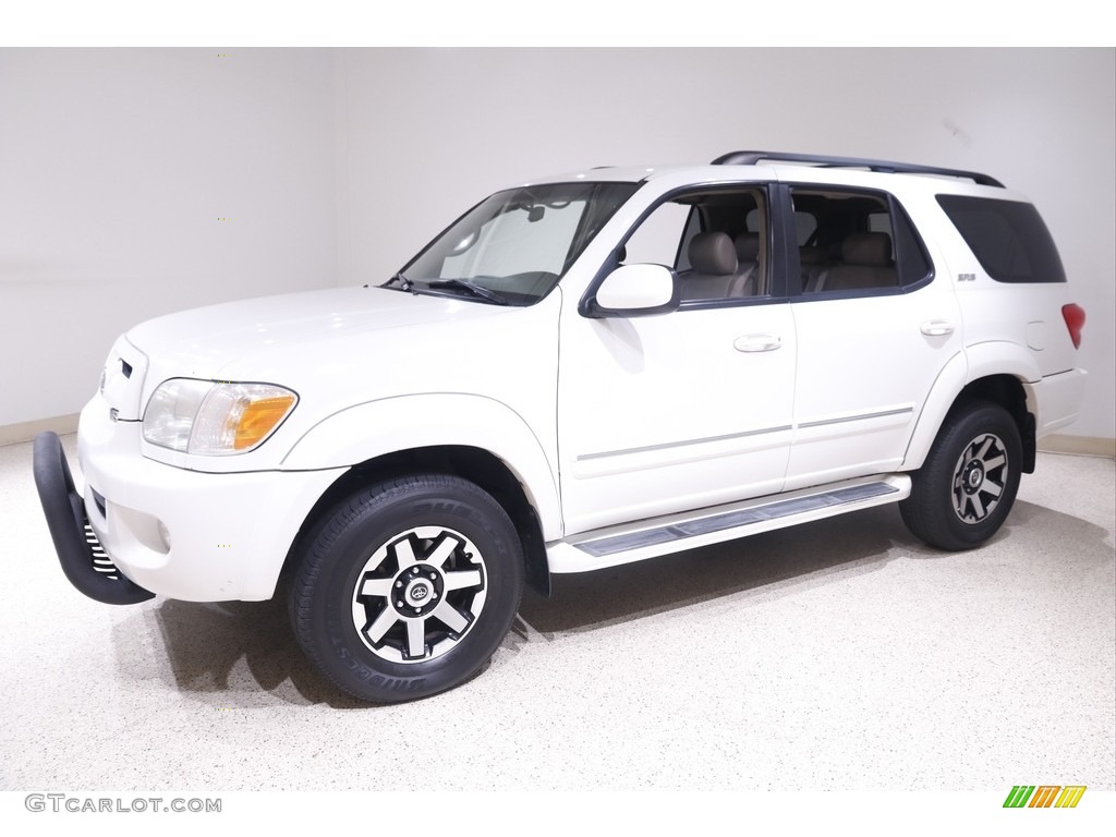 2007 Sequoia SR5 4WD - Natural White / Taupe photo #3