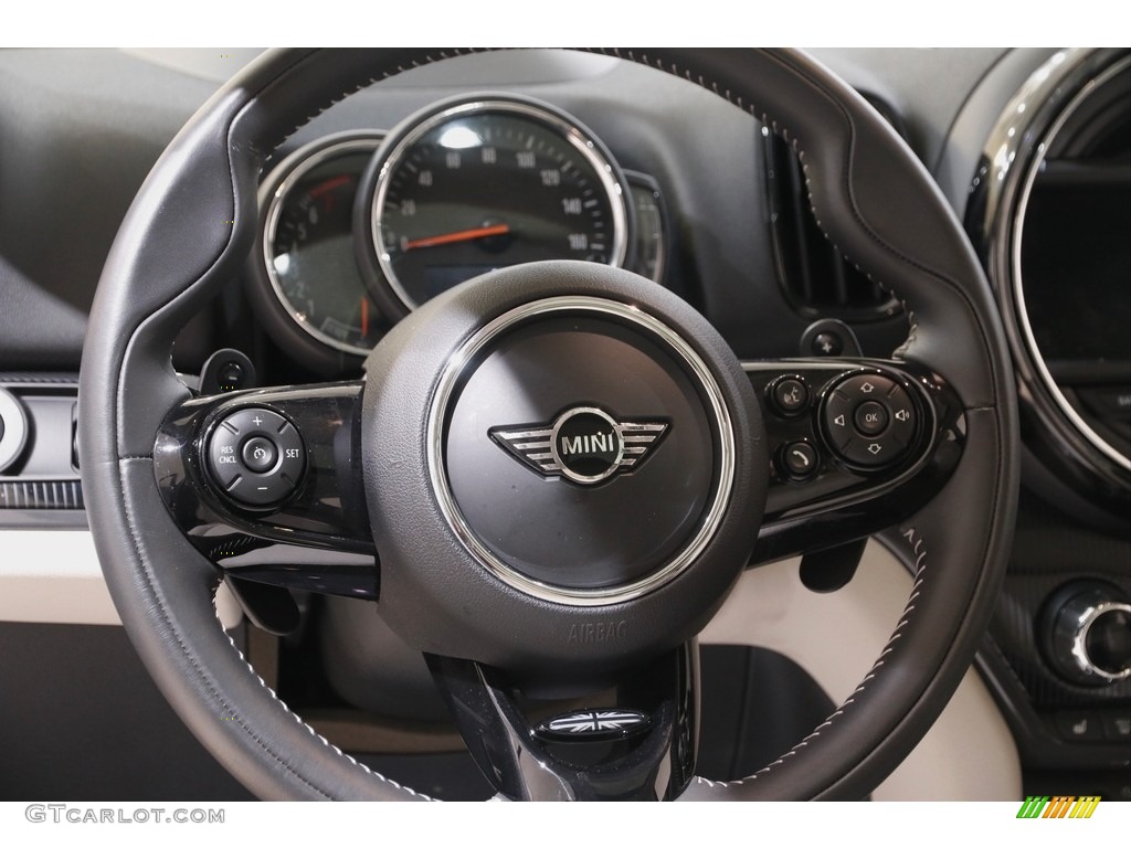 2019 Mini Countryman Cooper S All4 Satellite Gray Lounge Leather Steering Wheel Photo #142409519