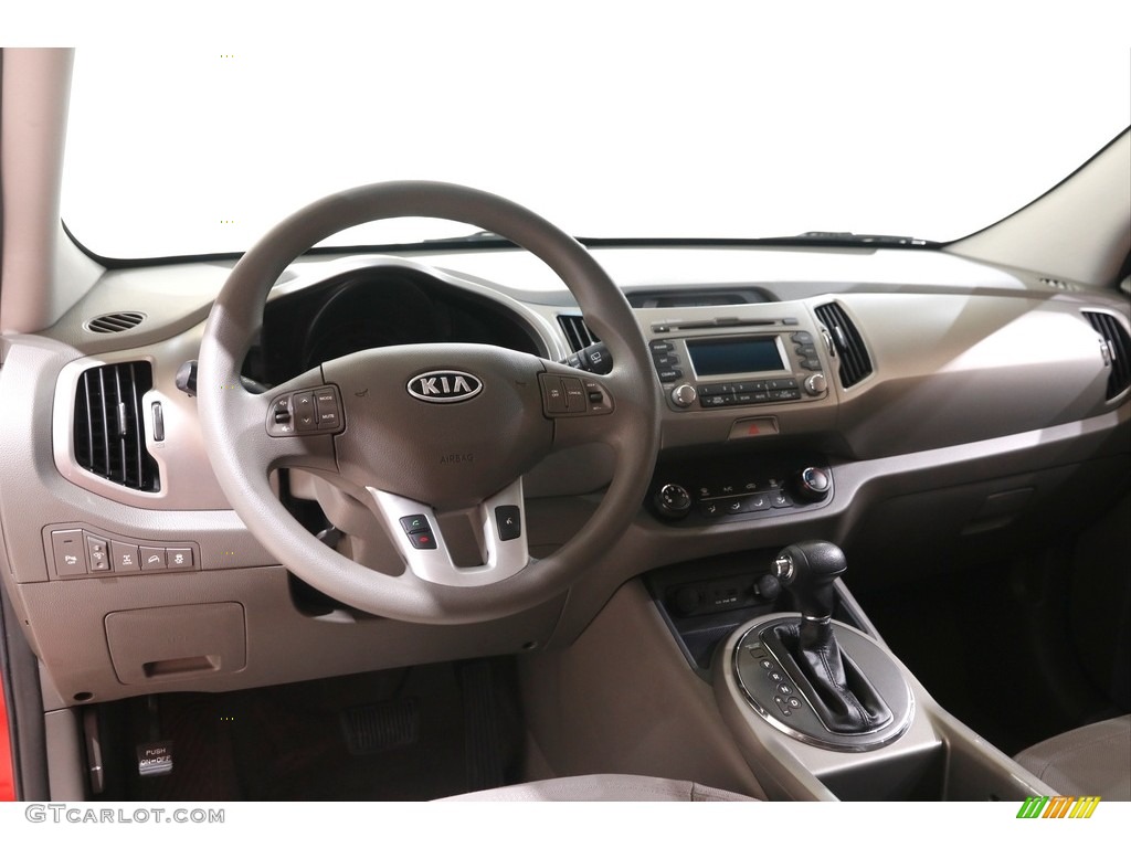 2011 Sportage LX AWD - Signal Red / Alpine Gray photo #6