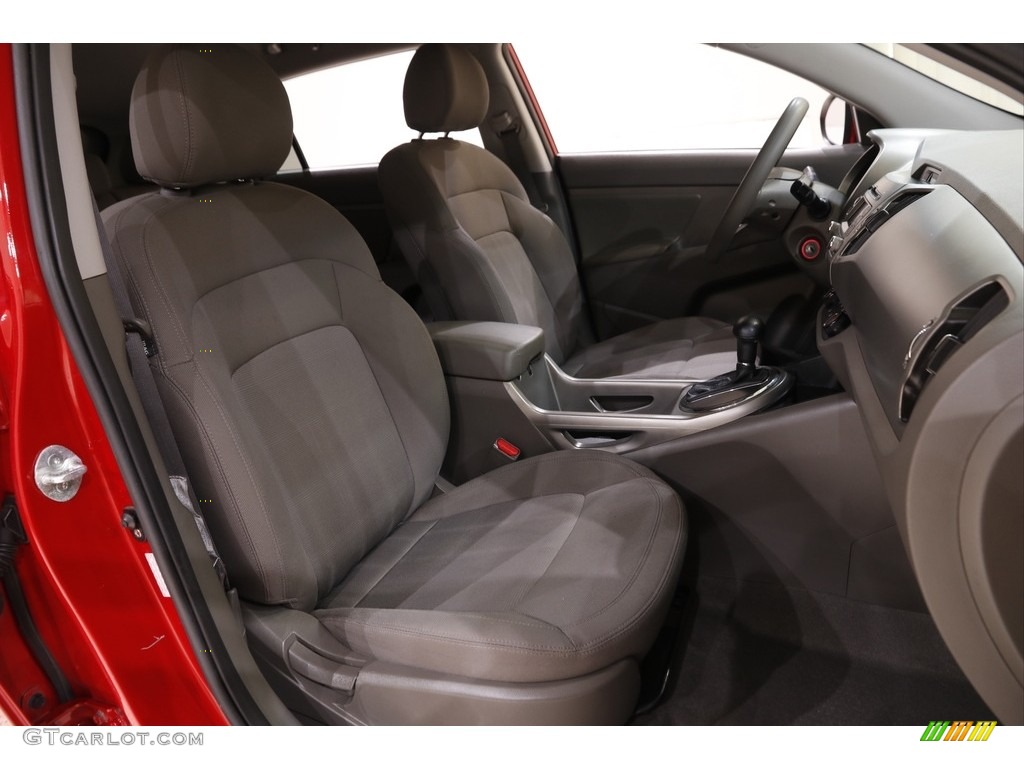 2011 Sportage LX AWD - Signal Red / Alpine Gray photo #14