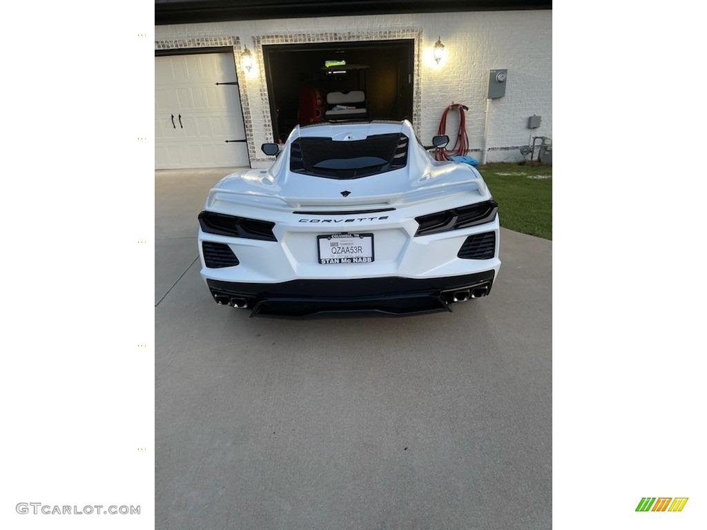 2020 Corvette Stingray Coupe - Arctic White / Adrenaline Red/Jet Black photo #3