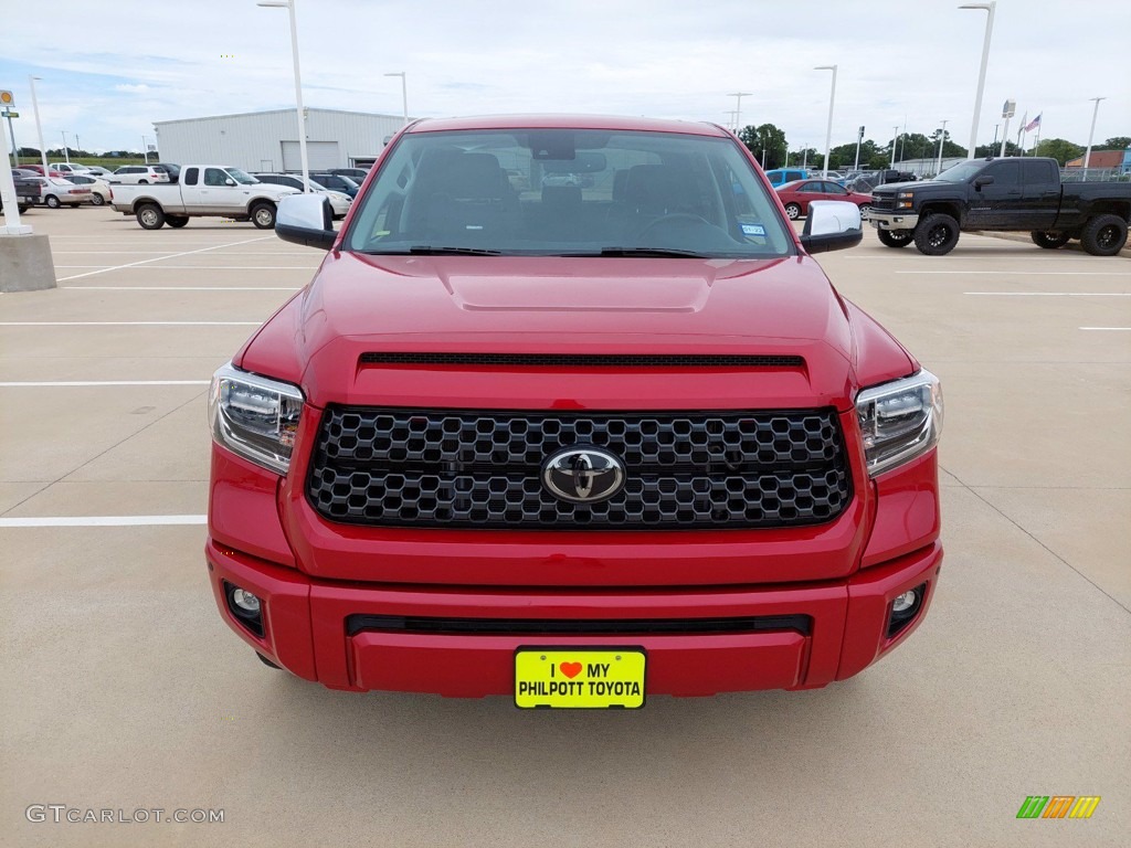 2020 Tundra Platinum CrewMax - Barcelona Red Metallic / Black photo #2