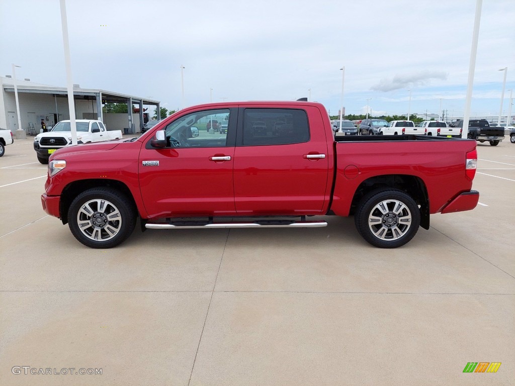 2020 Tundra Platinum CrewMax - Barcelona Red Metallic / Black photo #4