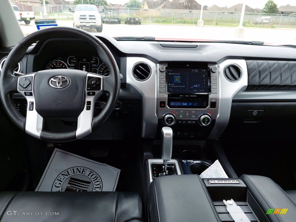 2020 Tundra Platinum CrewMax - Barcelona Red Metallic / Black photo #25