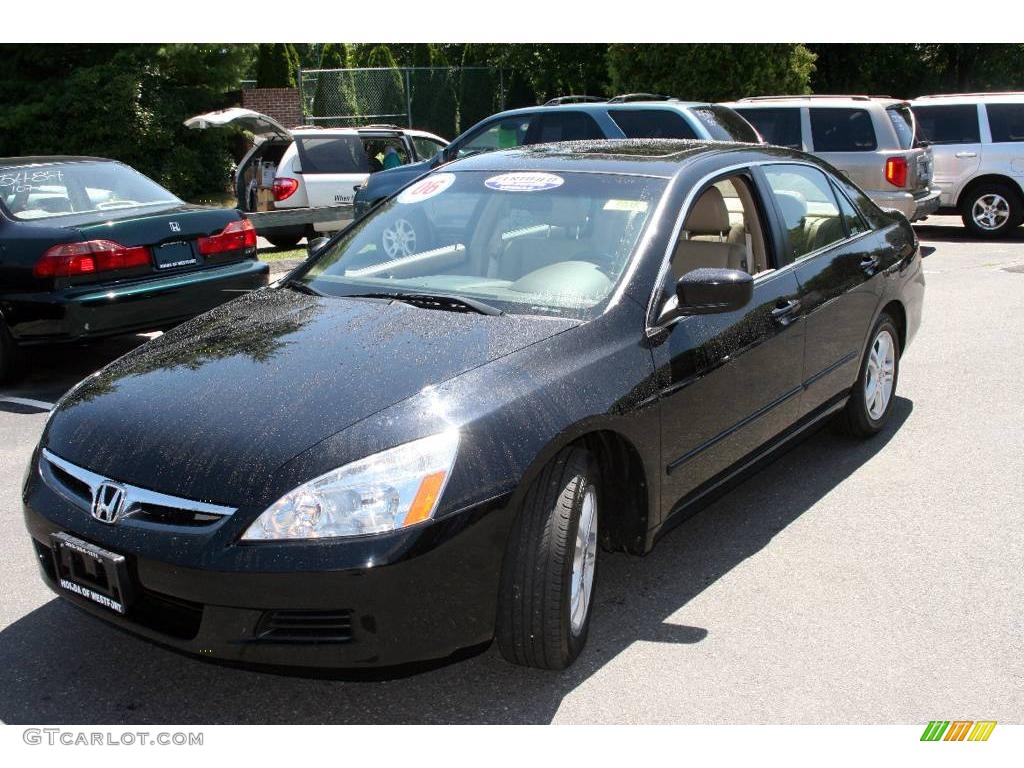 2006 Accord EX-L Sedan - Nighthawk Black Pearl / Ivory photo #1